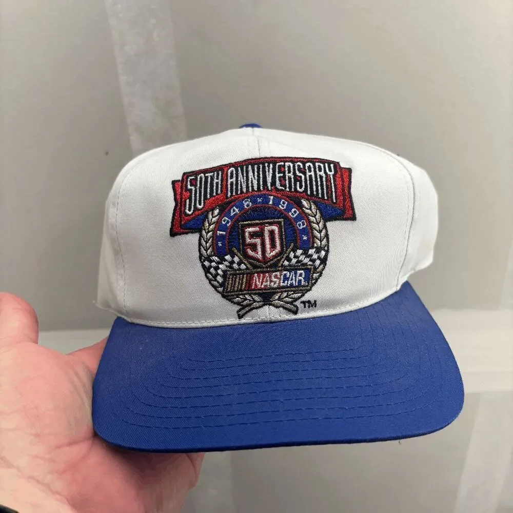 NASCAR 50th Anniversary Checkered Flag‎ Vintage Snapback Cap Hat - NWT